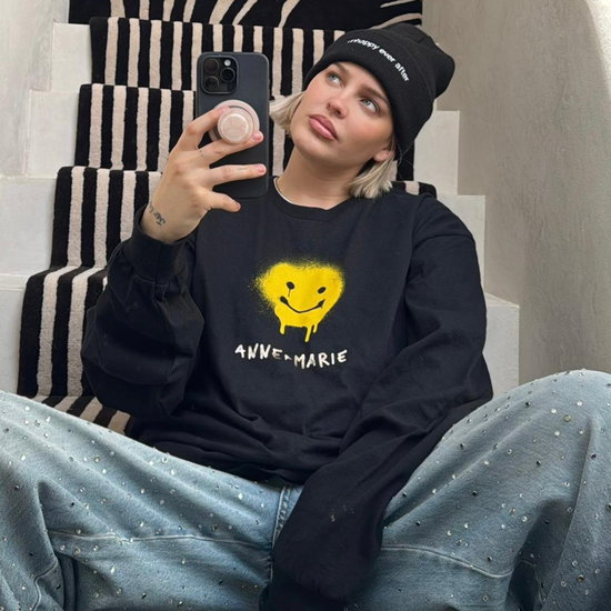 Unhappy Ever After Long Sleeve T-Shirt Black | Anne-Marie Official